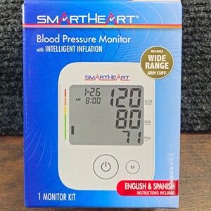 SmartHeart Blood Pressure Monitor w/Wide Range Arm‎ Cuff Model 01-553NP